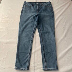 Seven7 Womens Mars Blue Stretch Tummy Less High Rise Skinny Denim Jeans Size 14